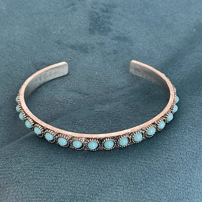 Pulsera Abierta Turquesa Talisse | Golden Blanco (1/2)