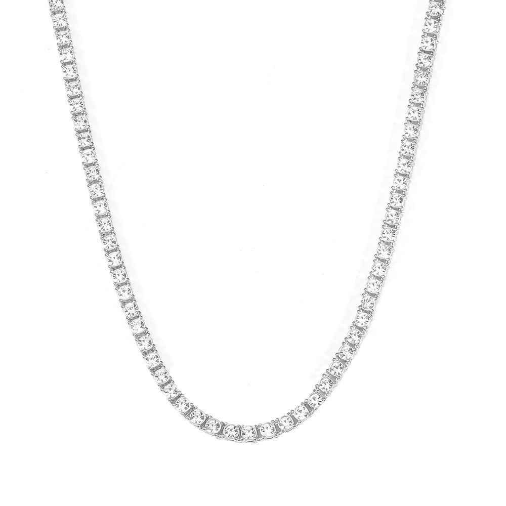 Tennis Necklace | Golden Blanco