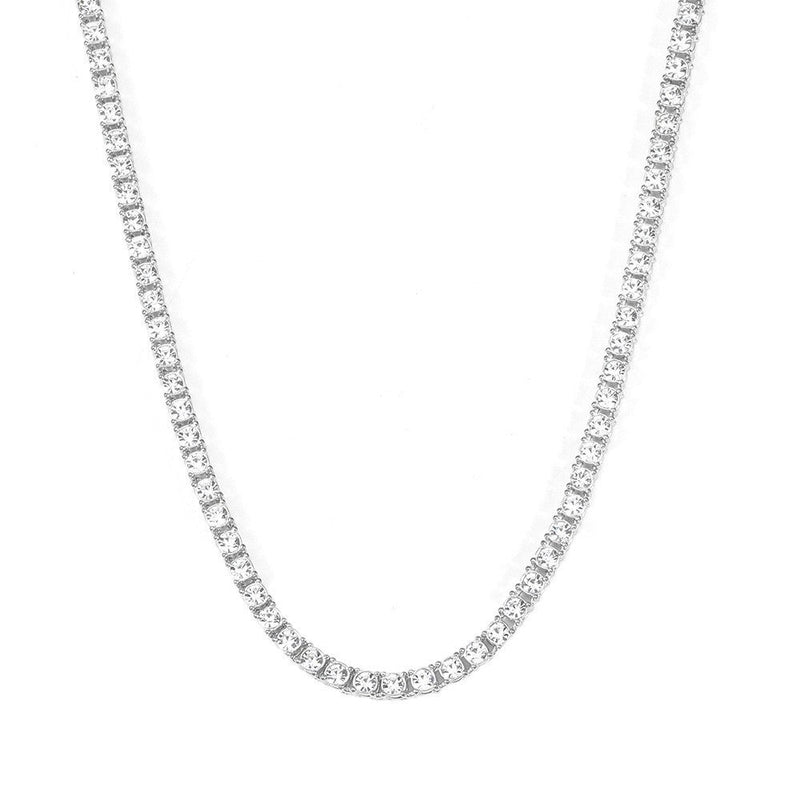Tennis Necklace | Golden Blanco (1/2)
