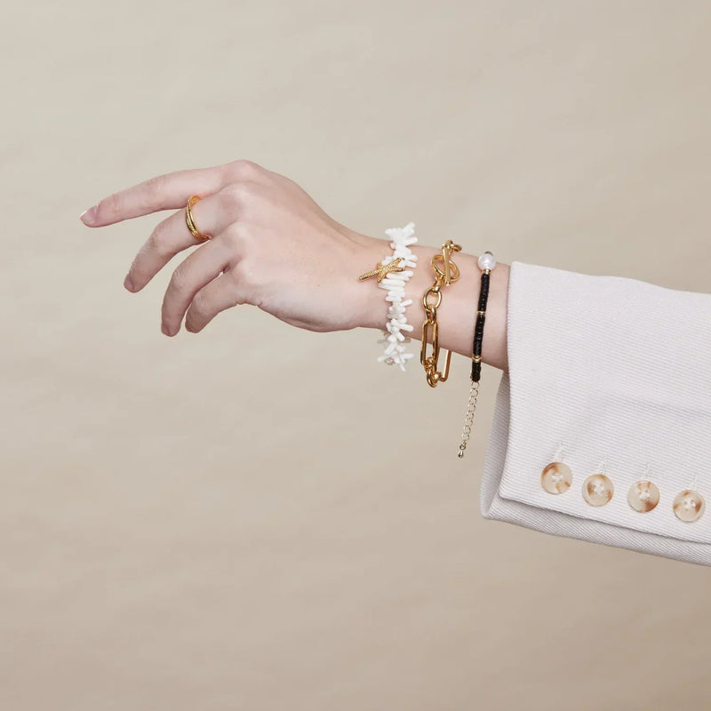 Link T-Bar Bracelet | Golden Blanco (4/6)