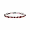 Pulsera de Tenis Rubí | Golden Blanco