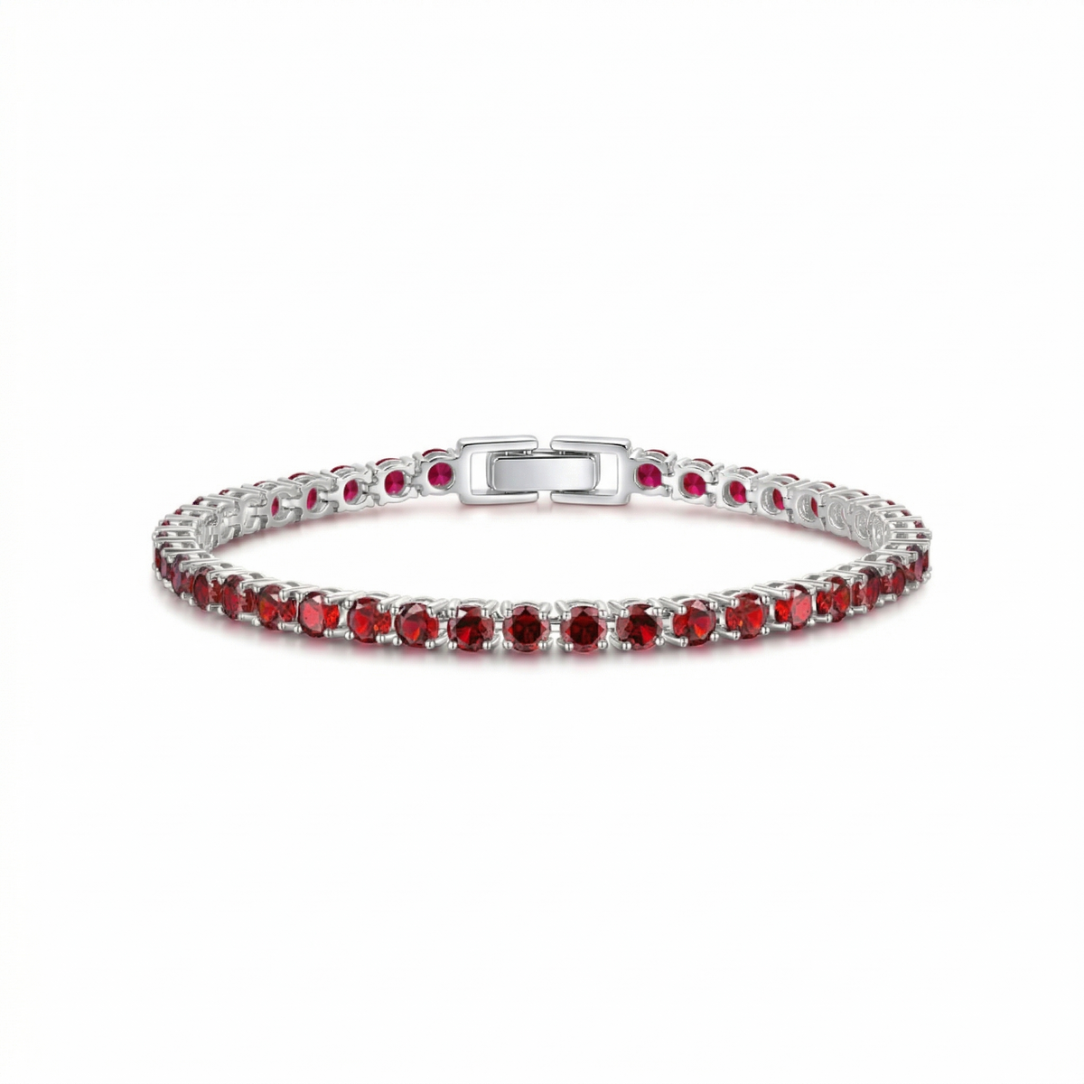 Pulsera de Tenis Rubí | Golden Blanco