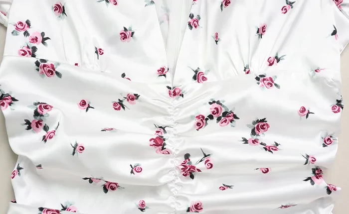 Vestido ajustado con estampado floral