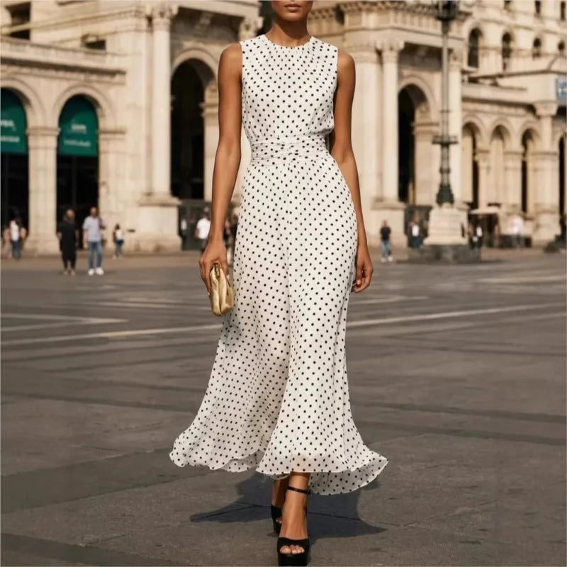 Isla Polka Dot Maxi Dress