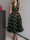 Clara French Polka Dot Dress