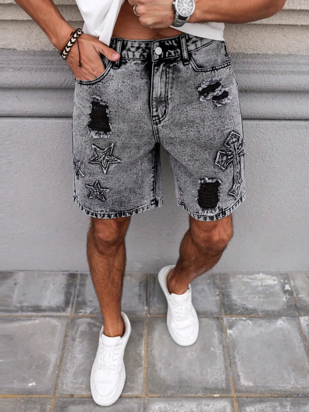 Wyatt Dark Wash Denim Shorts