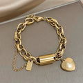 Pulsera Gruesa Heartened | Golden