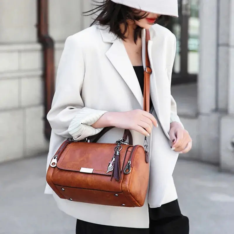 Sophia Tassel Leather Bag