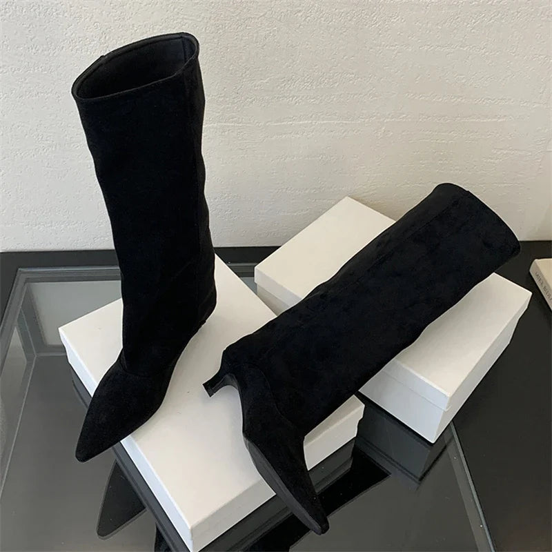 Vivienne Pointed Knee High Boots