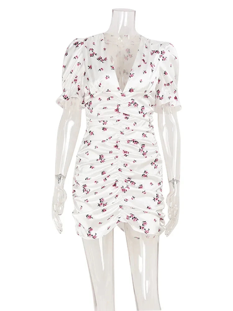 Vestido ajustado con estampado floral
