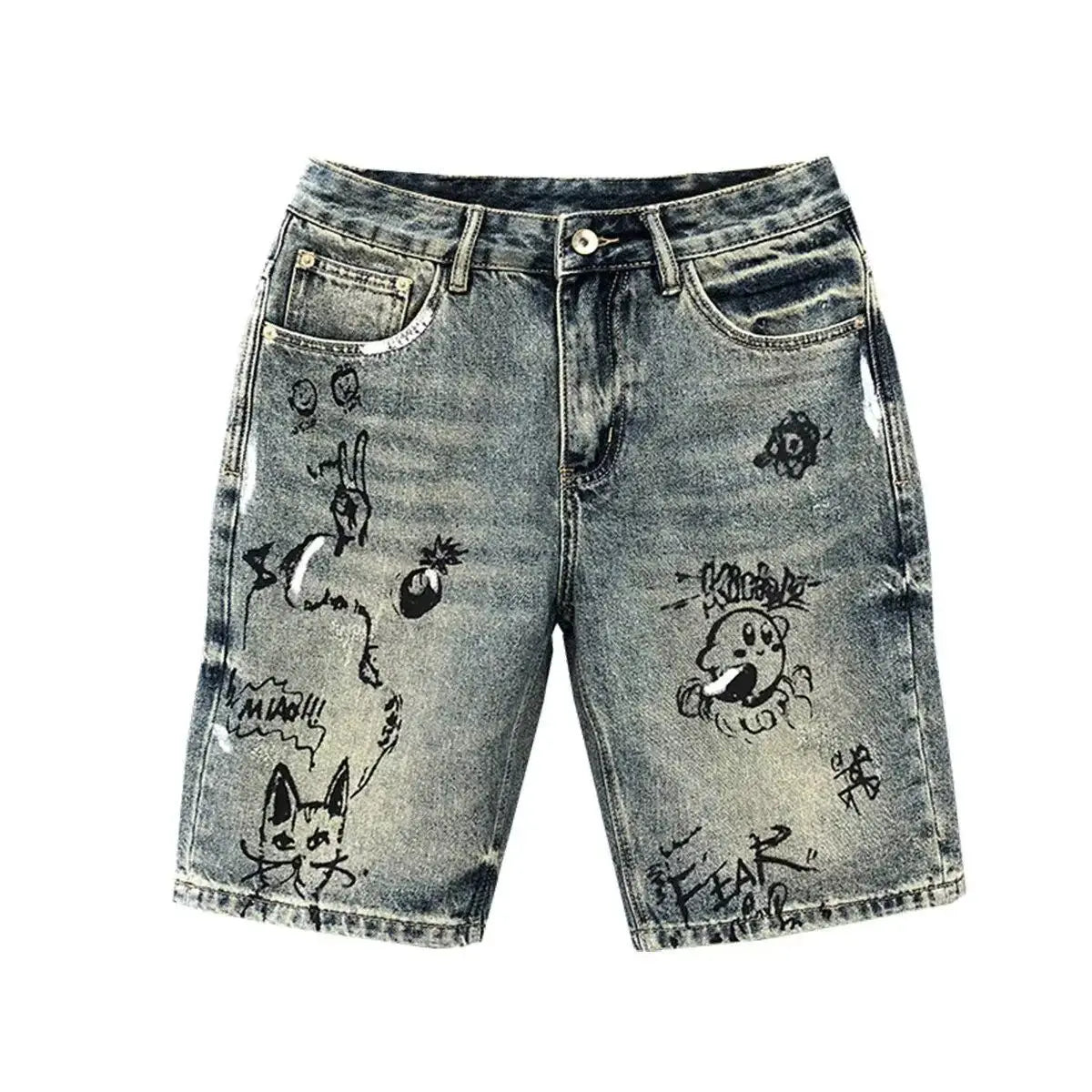 Rogue Cartoon Denim Shorts