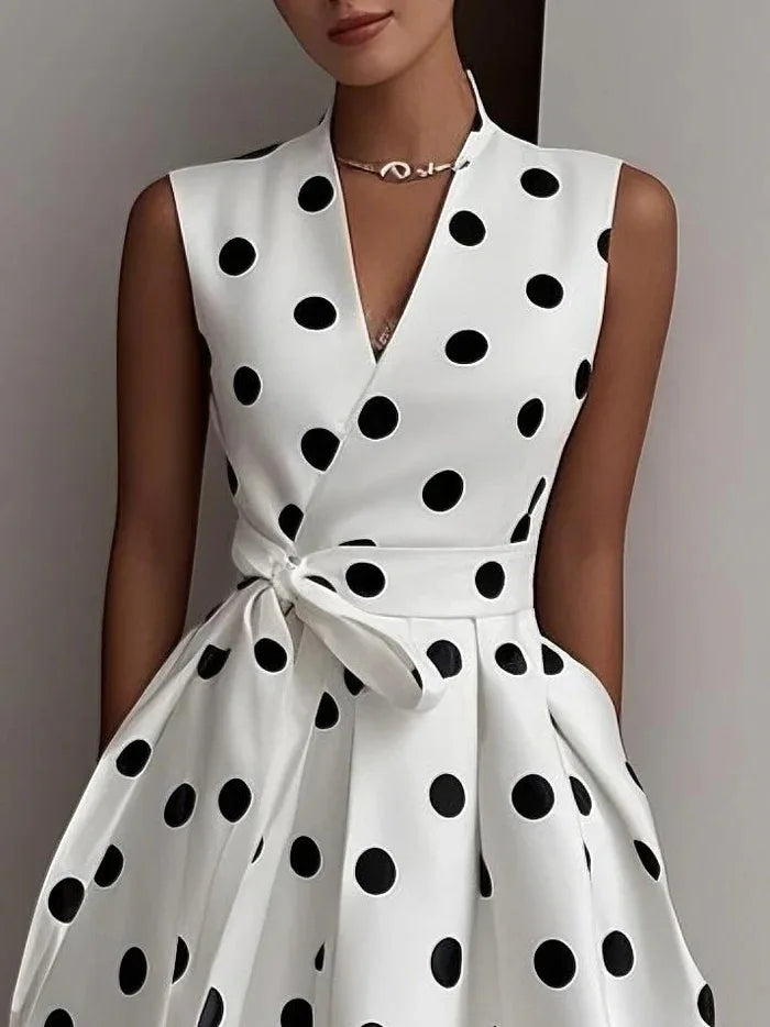 Clara French Polka Dot Dress