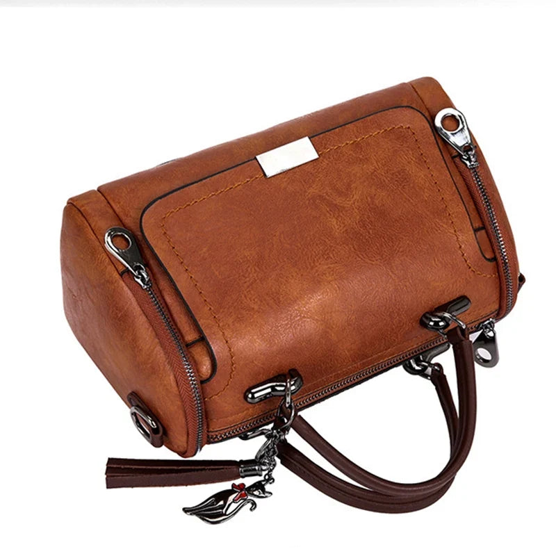 Sophia Tassel Leather Bag
