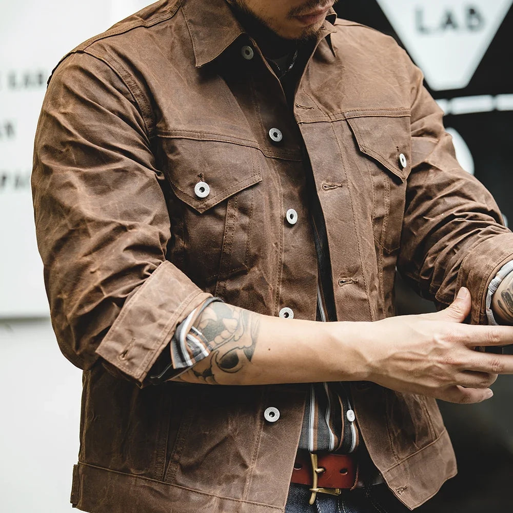 Marcus Waxed Safari Jacket
