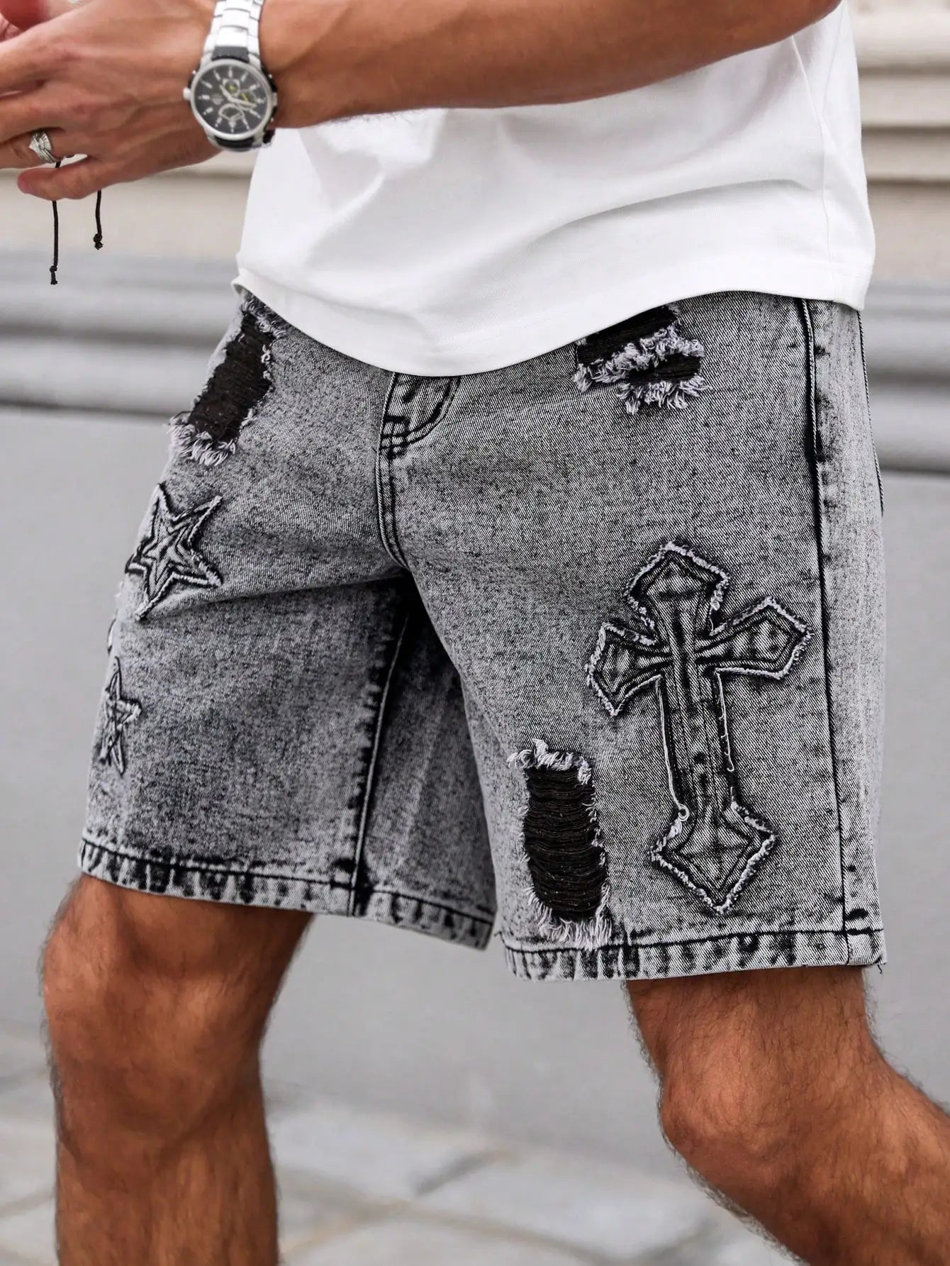 Wyatt Dark Wash Denim Shorts