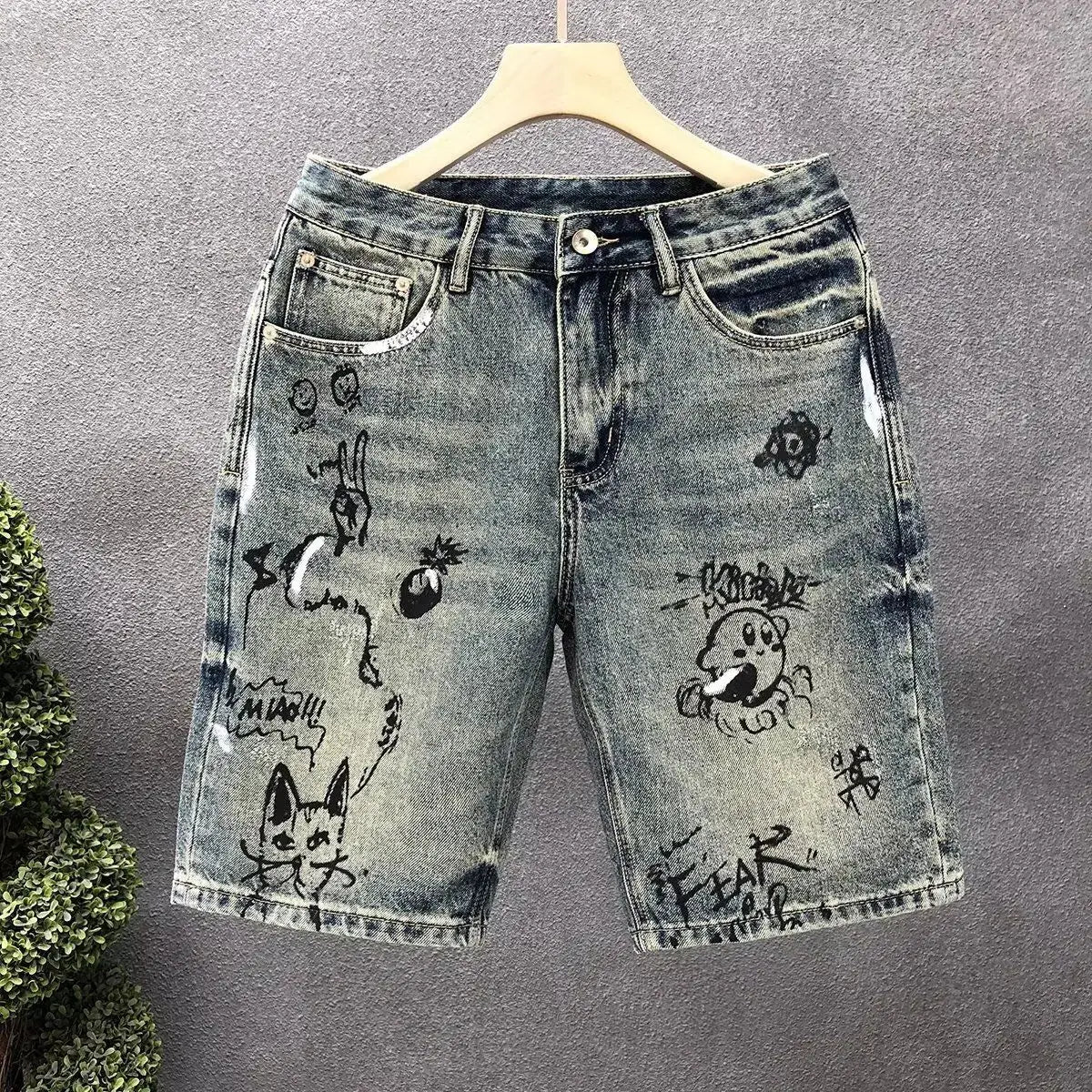 Rogue Cartoon Denim Shorts