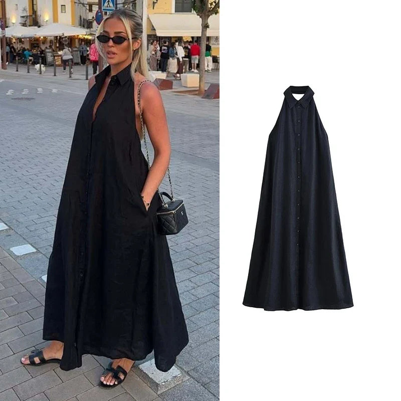 Isla Neck-Halter Maxi Dress