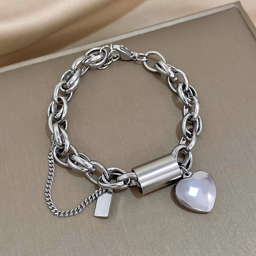 Heartened Chunky Bracelet | Golden Blanco
