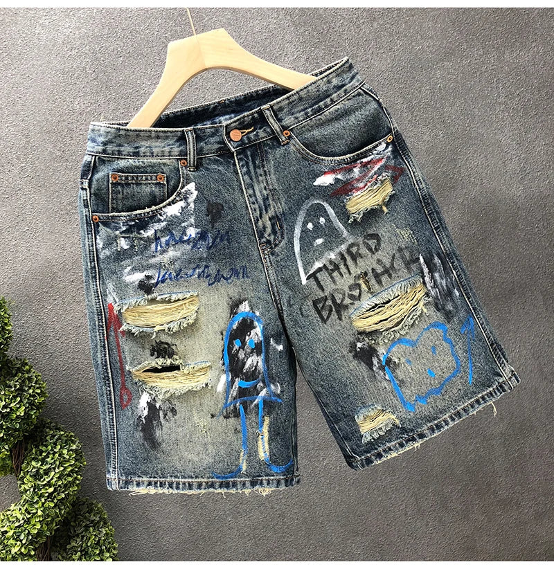 Rebel Ripped Denim Shorts