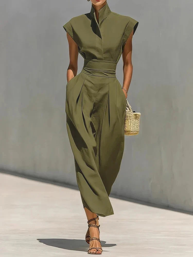 Clara Pleated Midi Dress