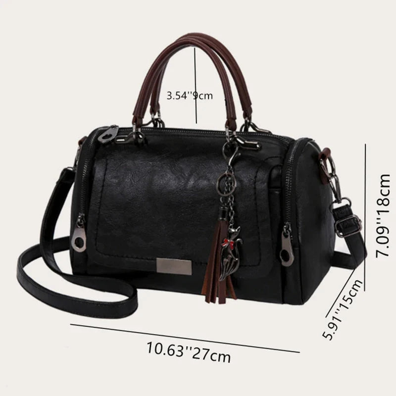 Sophia Tassel Leather Bag