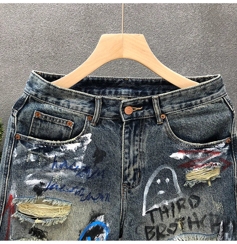 Rebel Ripped Denim Shorts