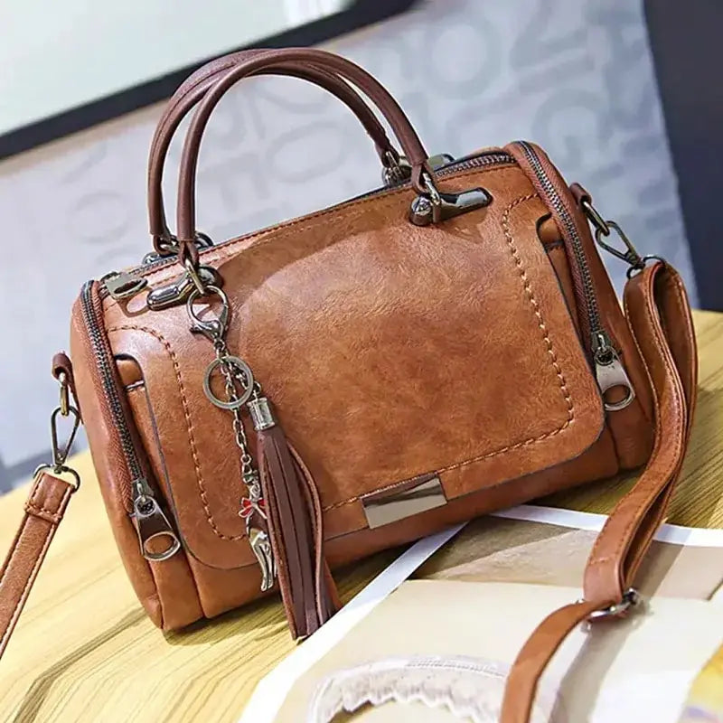 Sophia Tassel Leather Bag