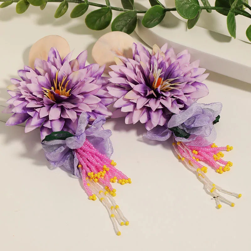 Dahlia Bloom Earrings
