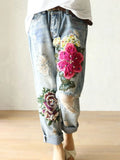 Luna Embroidered Denim Pants