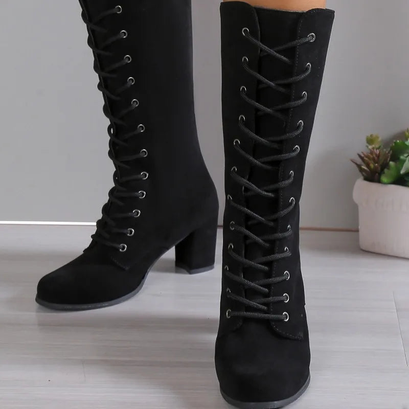 Valerie Cross Lace Boots