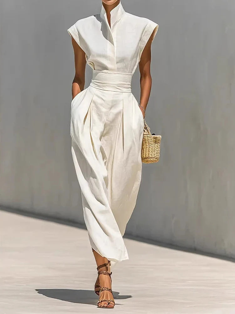 Clara Pleated Midi Dress