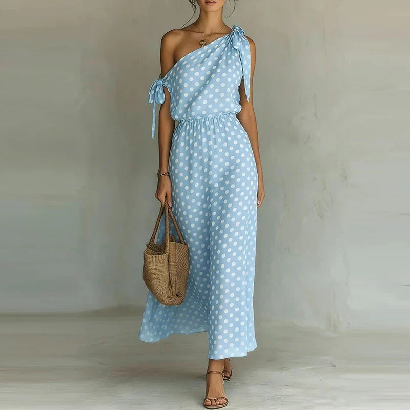 Celeste Off-Shoulder Bow Maxi Dress