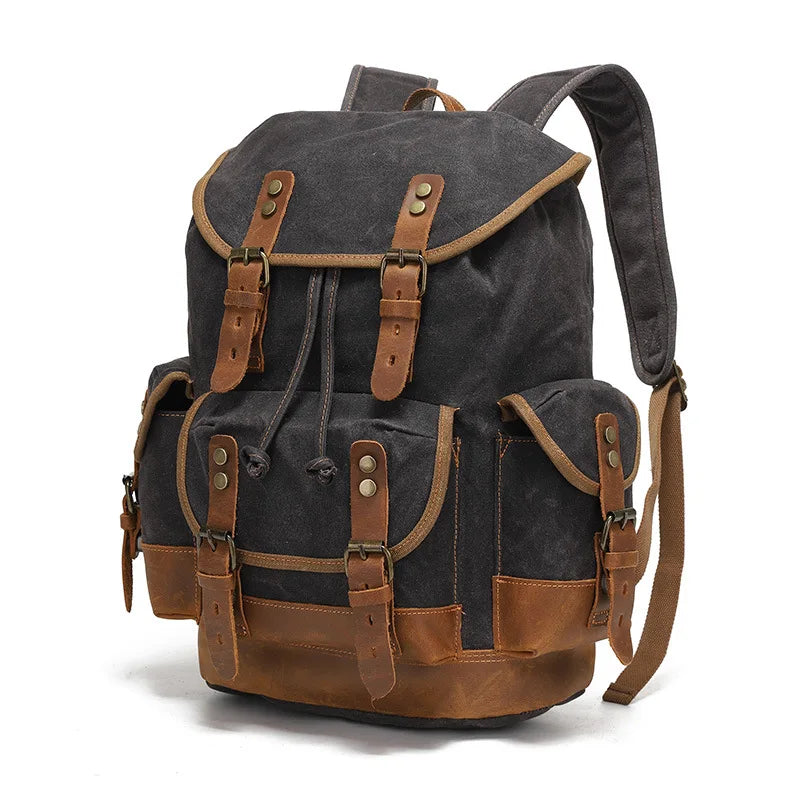 Everest Waxed Canvas Backpack
