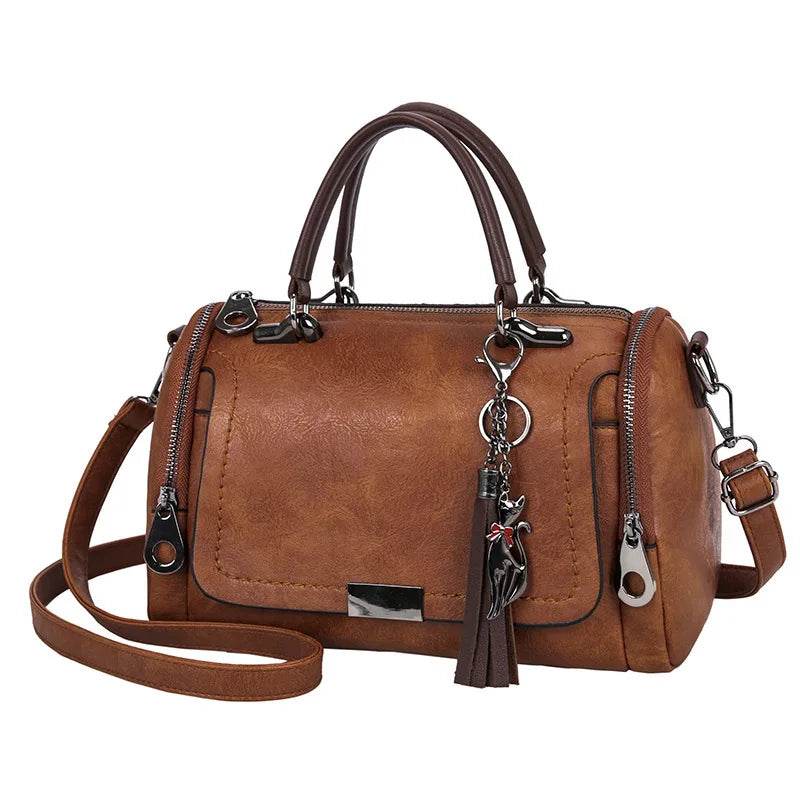 Sophia Tassel Leather Bag