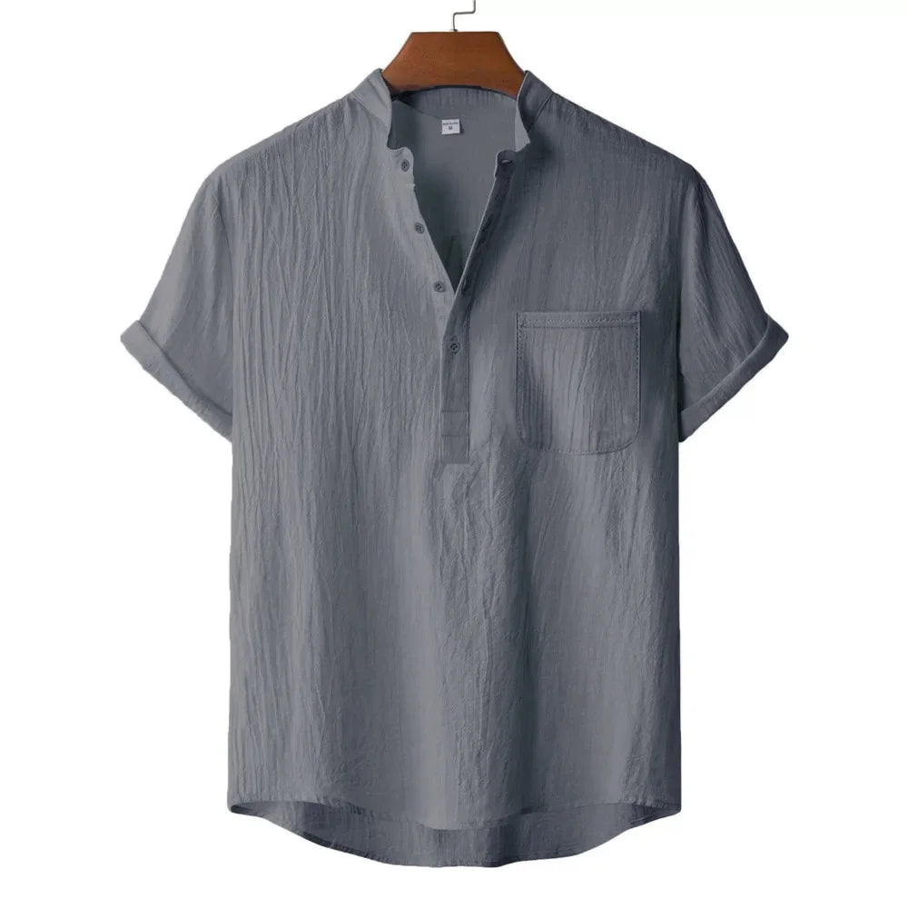 Kai Linen Henley T-Shirt