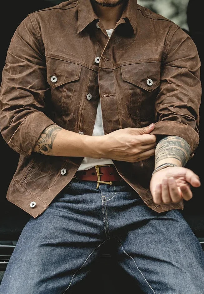 Marcus Waxed Safari Jacket