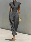 Clara Pleated Midi Dress