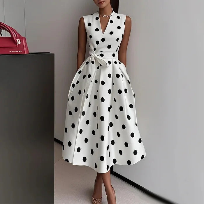 Clara French Polka Dot Dress
