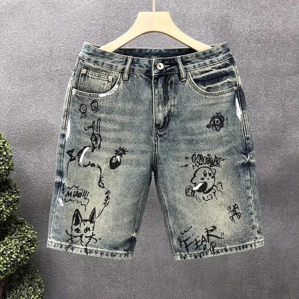 Rogue Cartoon Denim Shorts