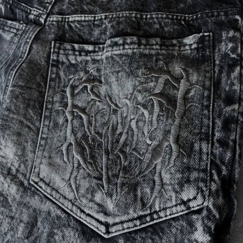 Unisex Gothic Baggy Jeans