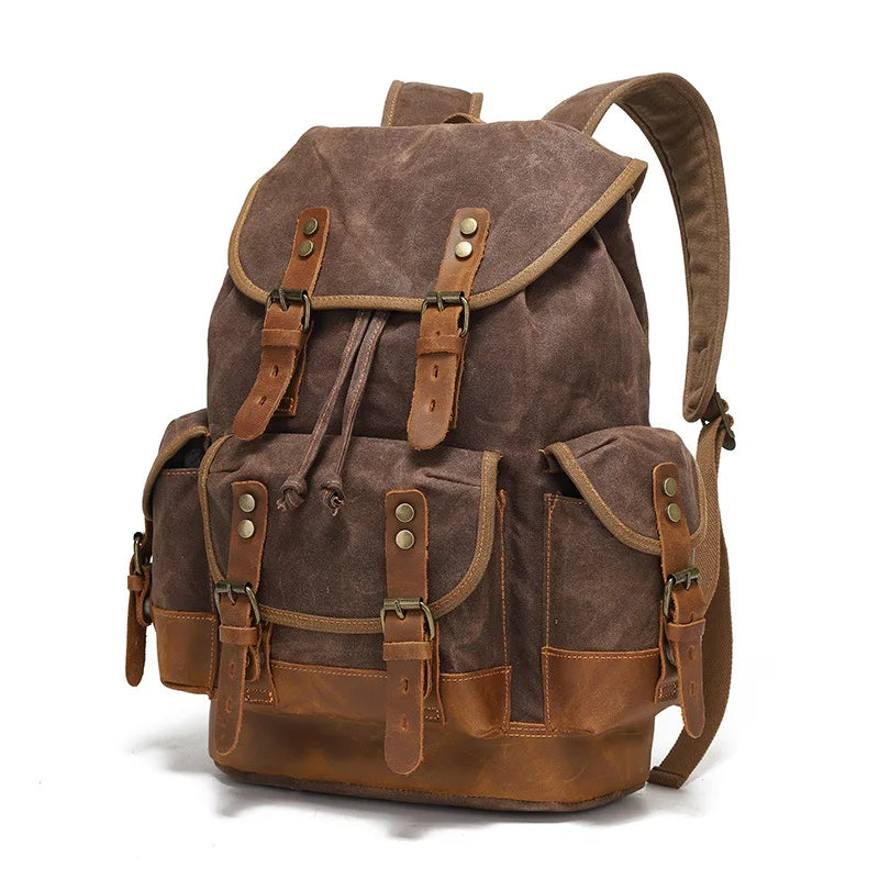 Everest Waxed Canvas Backpack