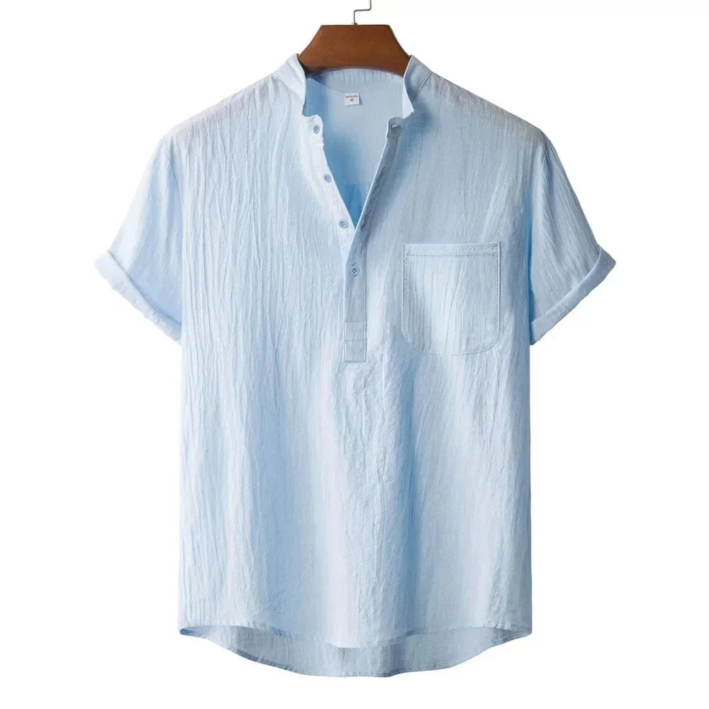 Kai Linen Henley T-Shirt