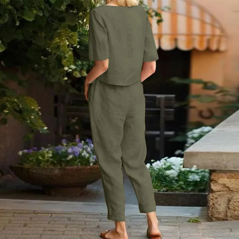 Amelia Cotton Linen Set