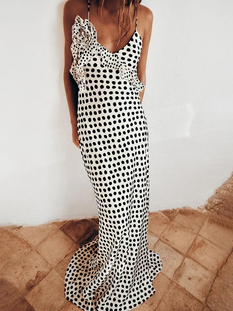 Julissa Backless Floral Maxi Dress