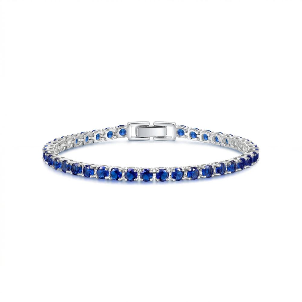 Pulsera de Tenis Zafiro | Golden Blanco