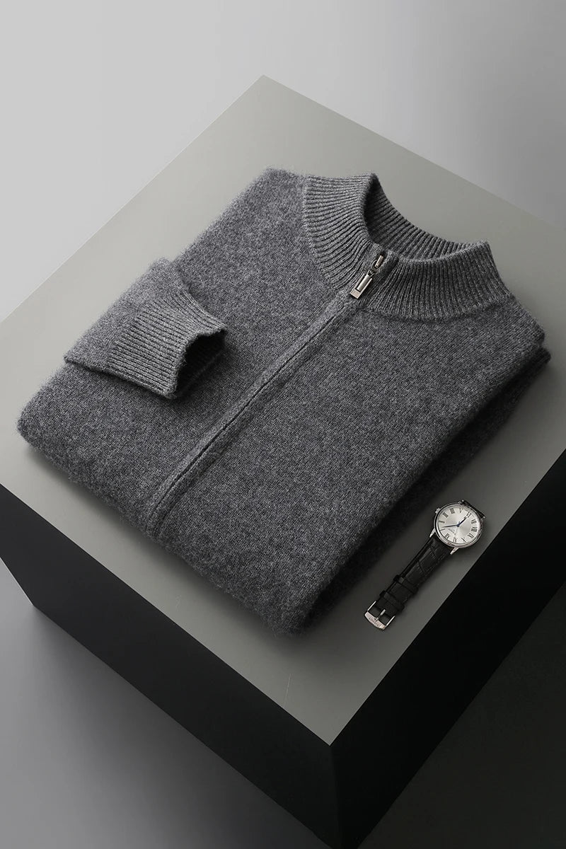 Marco Merino Wool Zip Sweater