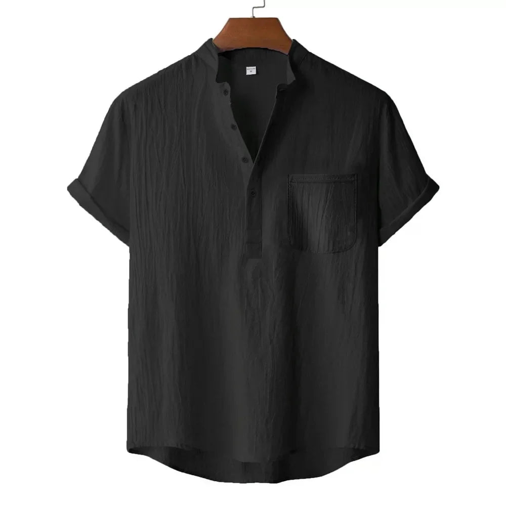 Kai Linen Henley T-Shirt