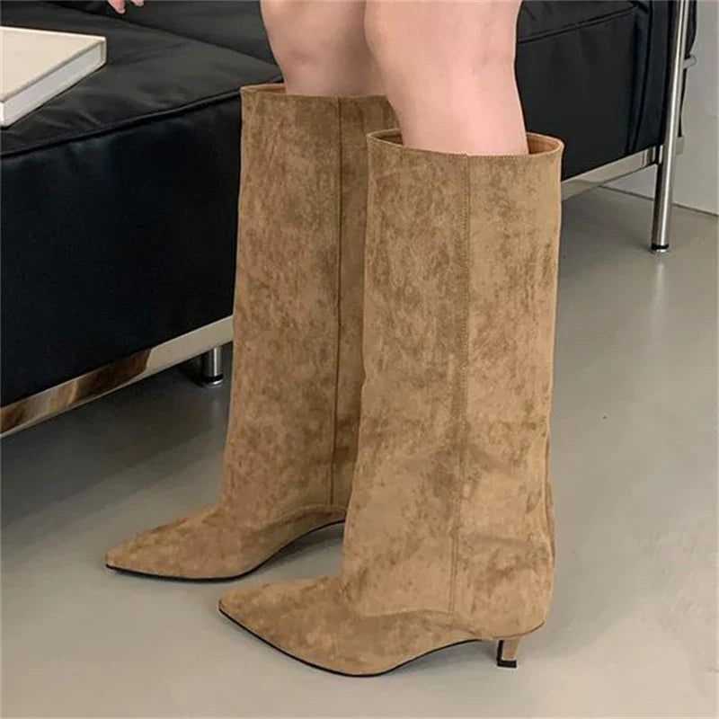 Vivienne Pointed Knee High Boots