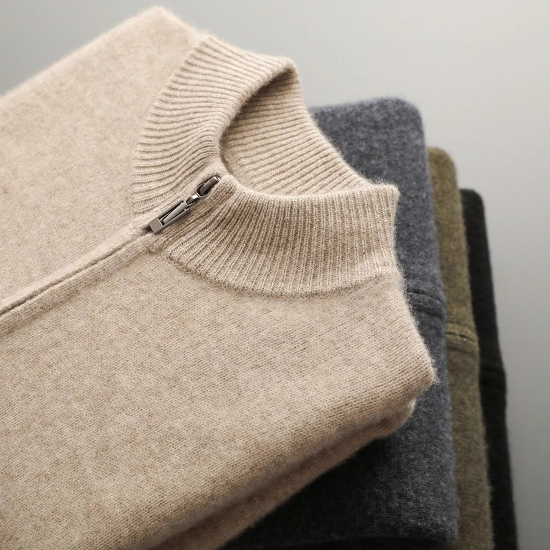 Marco Merino Wool Zip Sweater