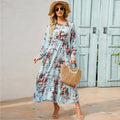 Bohemian Floral Chiffon Maxi Dress